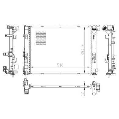 NEUTRO.jpg Radiatore, Raffreddamento motore 550038 NRF per RENAULT NISSAN DACIA