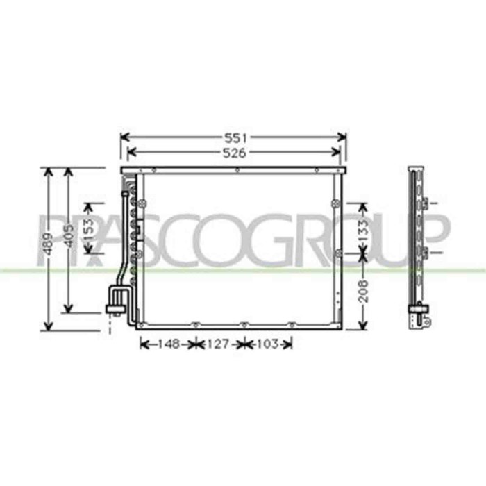 BM014C001_1.JPG Condensatore Per Bmw 3 Series - E36 Dal 1990 Al 1998