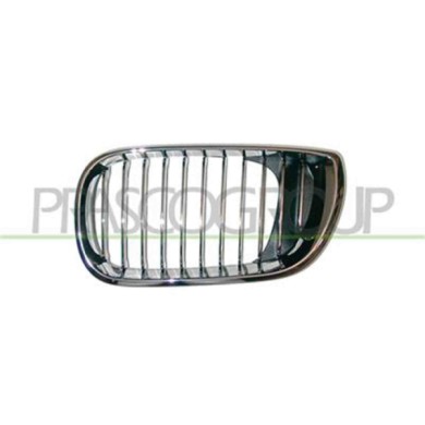 GUIDA_ALLA_SCELTA.JPG Griglia Radiatore Sinistra Cromata Per Bmw 3 Series - E46 Dal 2001 Al 2005