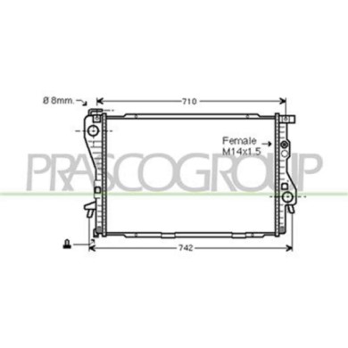 BM044R011_1.JPG Radiatore Per Bmw 5 Series - E39 Dal 1995 Al 2000