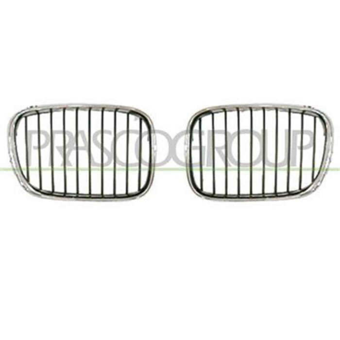 GUIDA_ALLA_SCELTA.JPG Griglia Radiatore Destra Cromata/nera Nera Per Bmw 5 Series - E39 Dal 2000 Al 2003