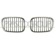 Griglia Radiatore Destra Cromata/nera Nera Per Bmw 5 Series - E39 Dal 2000 Al 2003