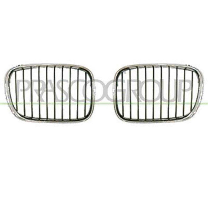 GUIDA_ALLA_SCELTA.JPG Griglia Radiatore Sinistra Cromata/nera Nera Per Bmw 5 Series - E39 Dal 2000 Al 2003