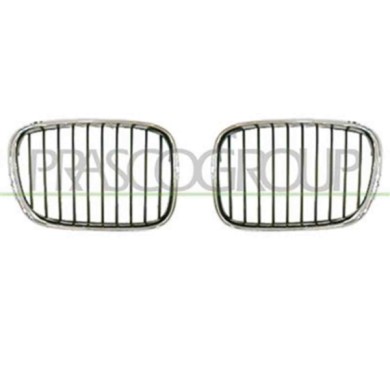 GUIDA_ALLA_SCELTA.JPG Griglia Radiatore Sinistra Cromata/cromata/nera Per Bmw 5 Series - E39 Dal 2000 Al 2003