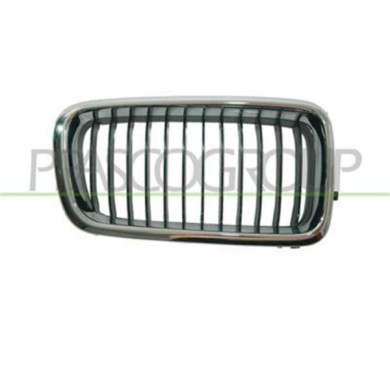 GUIDA_ALLA_SCELTA.JPG Griglia Radiatore Destra Cromata/nera Per Bmw 7 Series - E38 Dal 1998 Al 2002