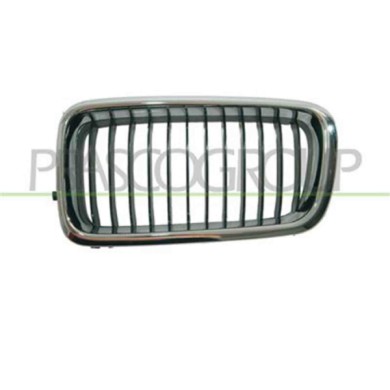 GUIDA_ALLA_SCELTA.JPG Griglia Radiatore Sinistra Cromata/nera Per Bmw 7 Series - E38 Dal 1998 Al 2002