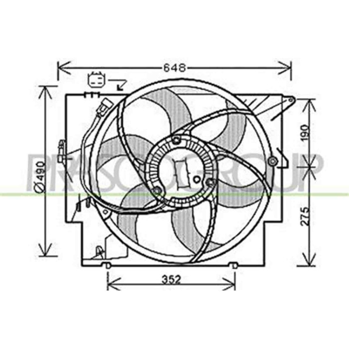 BM120F001_1.JPG Ventola Per Bmw 1 Series - E87/e81 Dal 2004 Al 2007
