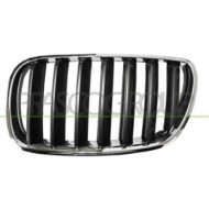 Griglia Radiatore Sinistra Cromata/titanio Grigio/scuro Per Bmw X3 - E83 Dal 2007 Al 2010