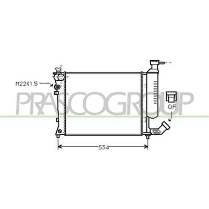 CI032R002_1.JPG Radiatore Per Citroen Zx Dal 1991 Al 1997