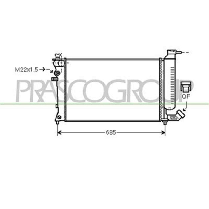 CI032R020_1.JPG Radiatore Per Citroen Zx Dal 1991 Al 1997