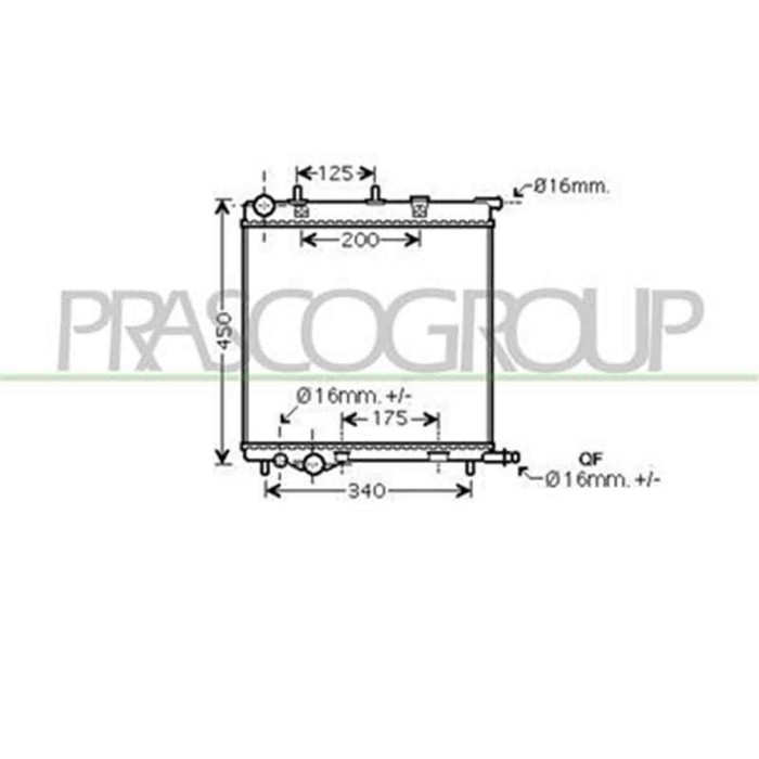CI304R002_1.JPG Radiatore Per Citroen C2 Dal 2003 Al 2007