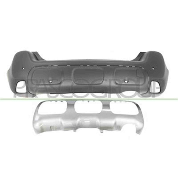 CI3301071_3.JPG Paraurti Posteriore Nero Goffrato Per Citroen C3 Aircross Dal 2017 Al 2021