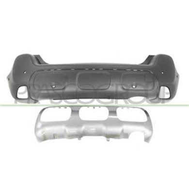 CI3301072_3.JPG Paraurti Posteriore Nero Goffrato Per Citroen C3 Aircross Dal 2017 Al 2021
