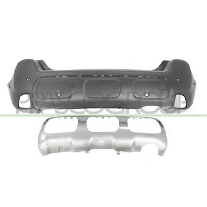CI3301072_3.JPG Paraurti Posteriore Nero Goffrato Per Citroen C3 Aircross Dal 2017 Al 2021