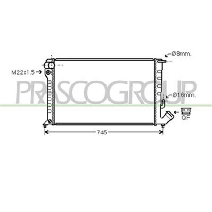 CI420R014_1.JPG Radiatore Per Citroen Xsara Dal 1997 Al 2000