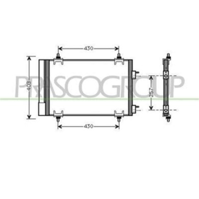 CI424C001_1.JPG Condensatore Per Citroen C4 Dal 2004 Al 2008
