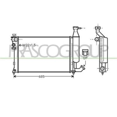 CI915R003_1.JPG Radiatore Per Citroen Berlingo Dal 1996 Al 2002