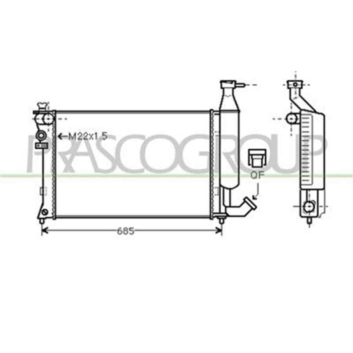 CI915R003_1.JPG Radiatore Per Citroen Berlingo Dal 1996 Al 2002