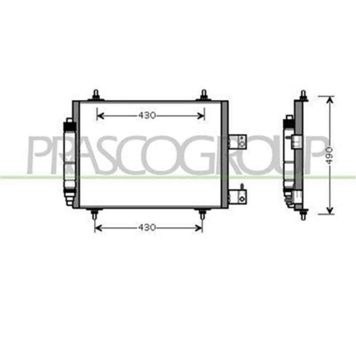 CI942C001_1.JPG Condensatore Per Citroen Jumpy / Dispatch Dal 2007 Al 2016