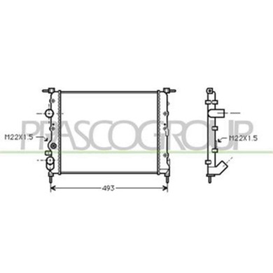 DA220R001_1.JPG Radiatore Per Dacia Sandero Dal 2008 Al 2012