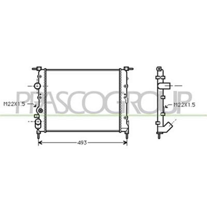 DA220R001_1.JPG Radiatore Per Dacia Sandero Dal 2008 Al 2012
