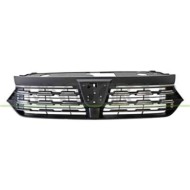 DA2312001_2.JPG Griglia Radiatore Nera Goffrata Con Modanatura Cromata Per Dacia Sandero Dal 2020