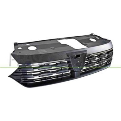 DA2312011_1.JPG Griglia Radiatore Nera Goffrata Con Modanatura Cromata Per Dacia Sandero Dal 2020
