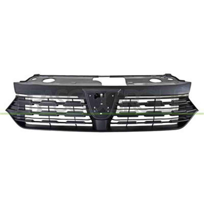 DA2312011_2.JPG Griglia Radiatore Nera Goffrata Con Modanatura Cromata Per Dacia Sandero Dal 2020