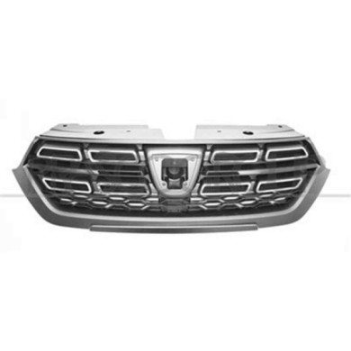 DA7362001_1.JPG Griglia Radiatore Nera Con Modanature Cromate Per Dacia Dokker Stepway Dal 2017