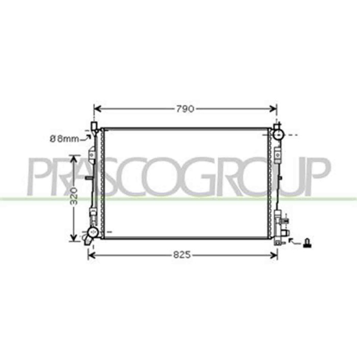 DG005R004_1.JPG Radiatore Per Chrysler/dodge Voyager - Caravan Dal 2001 Al 2004