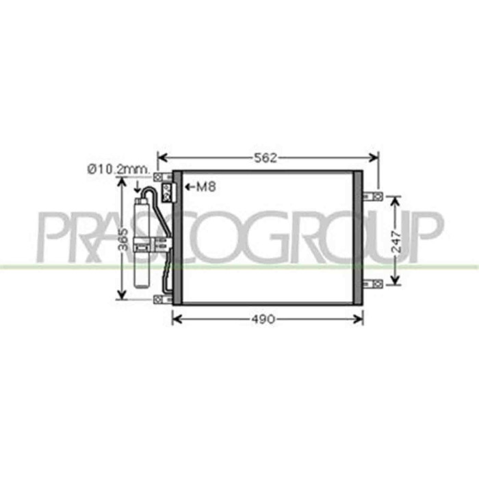 DS011C001_1.JPG Condensatore Per Nissan Micra K12 Dal 2003 Al 2005