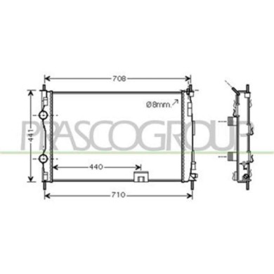 DS710R005_1.JPG Radiatore Per Nissan Qashqai (j10) Dal 2006 Al 2010