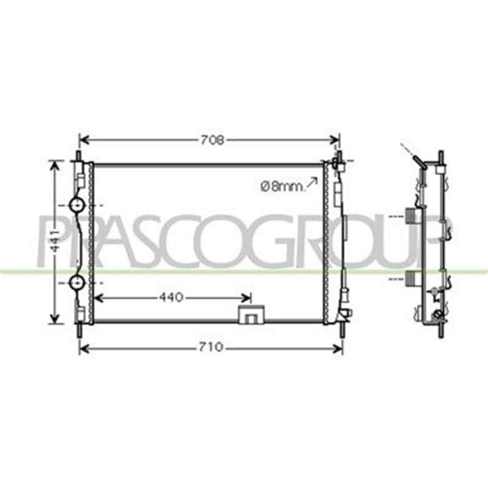 DS710R005_1.JPG Radiatore Per Nissan Qashqai (j10) Dal 2006 Al 2010
