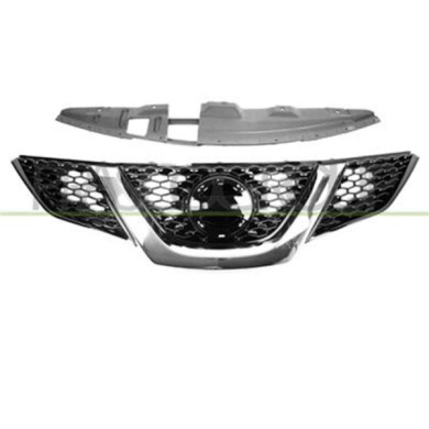 DS7122001_1.JPG Griglia Radiatore Nera Lucida Con Modanatura Cromata Per Nissan Qashqai (j11) Dal 2014 Al 2017