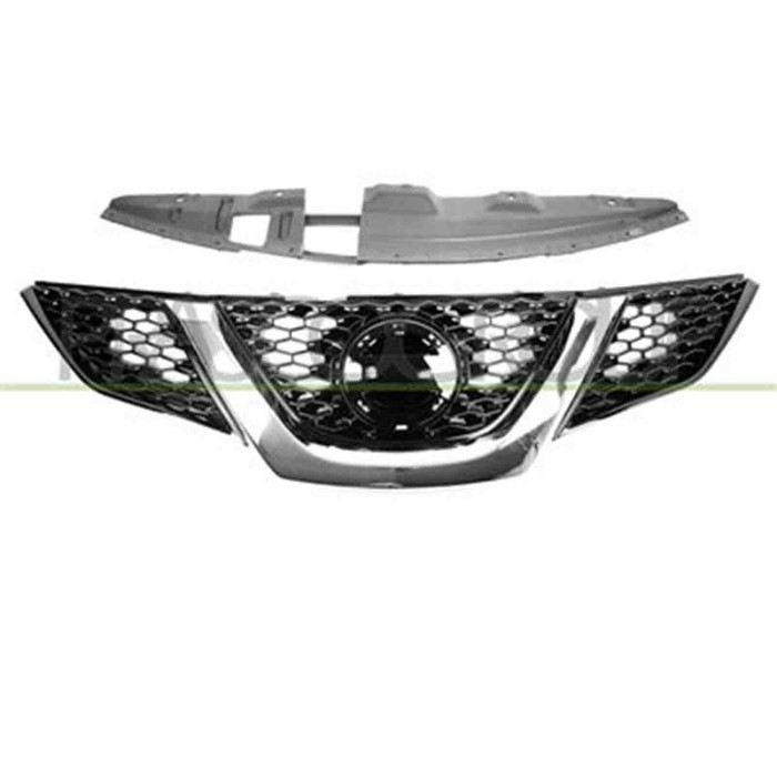 DS7122001_1.JPG Griglia Radiatore Nera Lucida Con Modanatura Cromata Per Nissan Qashqai (j11) Dal 2014 Al 2017