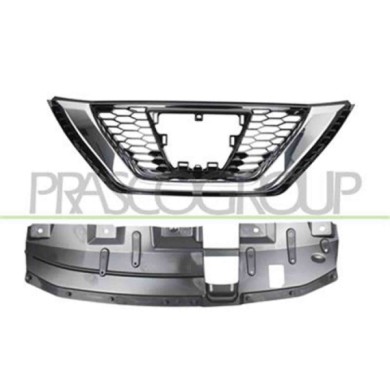 DS7132001_2.JPG Griglia Radiatore Nera Con Modanatura Cromata Per Nissan Qashqai (j11) Dal 2017 Al 2021