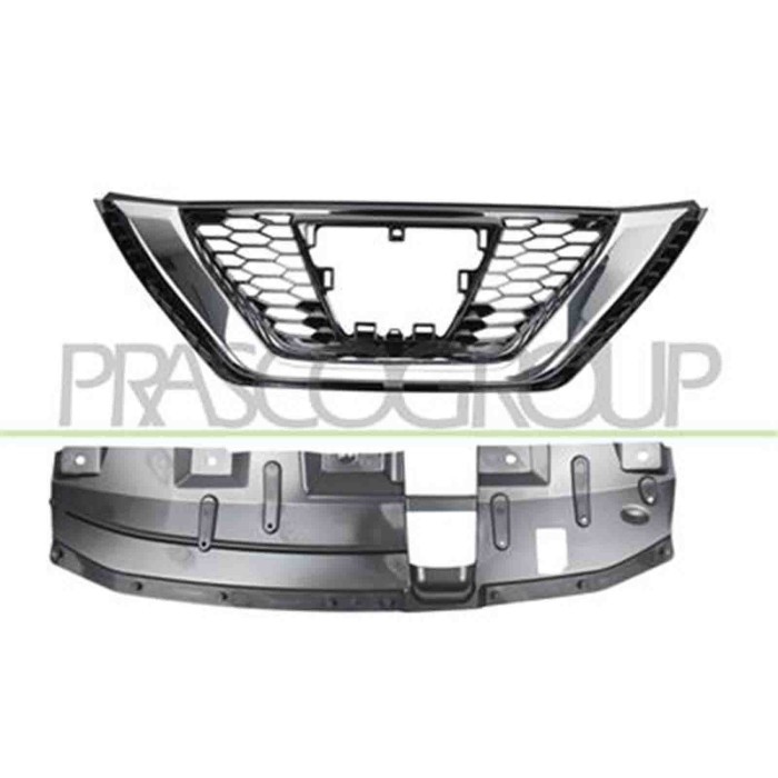 DS7132001_2.JPG Griglia Radiatore Nera Con Modanatura Cromata Per Nissan Qashqai (j11) Dal 2017 Al 2021