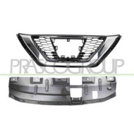 Griglia Radiatore Nera Con Modanatura Cromata Per Nissan Qashqai (j11) Dal 2017 Al 2021