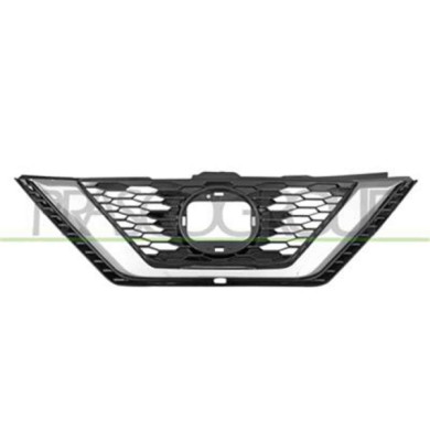 DS7132031_2.JPG Griglia Radiatore Nera Con Foro Telecamera Per Nissan Qashqai (j11) Dal 2017 Al 2021