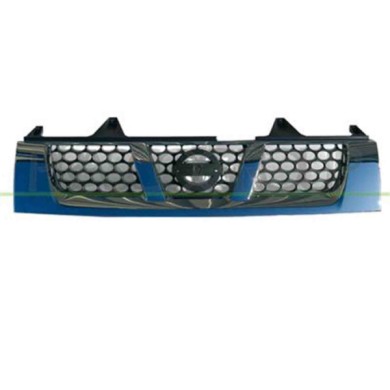 DS8122001_1.JPG Griglia Radiatore Cromata/nera Per Nissan Navara Dal 2002 Al 2004