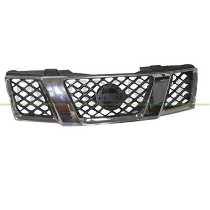 DS8142011_1.JPG Griglia Radiatore Cromata/nera Pathfinder Per Nissan Navara - Pathfinder (d40) Dal 2005 Al 2010