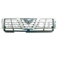Griglia Radiatore Cromata/nera Per Nissan Patrol Y61 Dal 2002 Al 2003