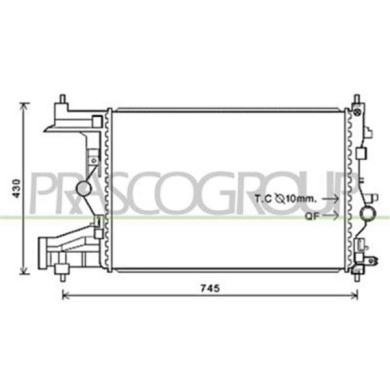 DW040R002_1.JPG Radiatore Per Chevrolet/daewoo Cruze Dal 2009 Al 2012