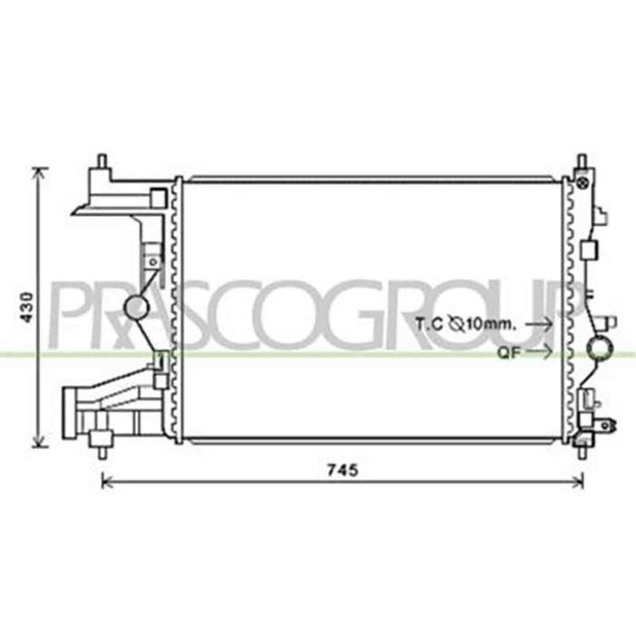 DW040R002_1.JPG Radiatore Per Chevrolet/daewoo Cruze Dal 2009 Al 2012