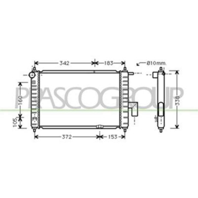 DW322R003_1.JPG Radiatore Per Chevrolet/daewoo Matiz Dal 2001 Al 2004