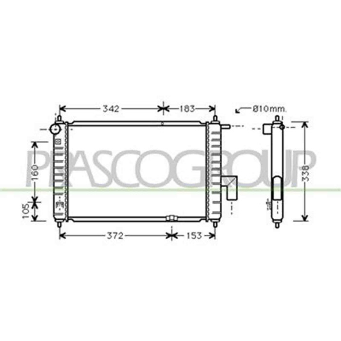 DW322R003_1.JPG Radiatore Per Chevrolet/daewoo Matiz Dal 2001 Al 2004