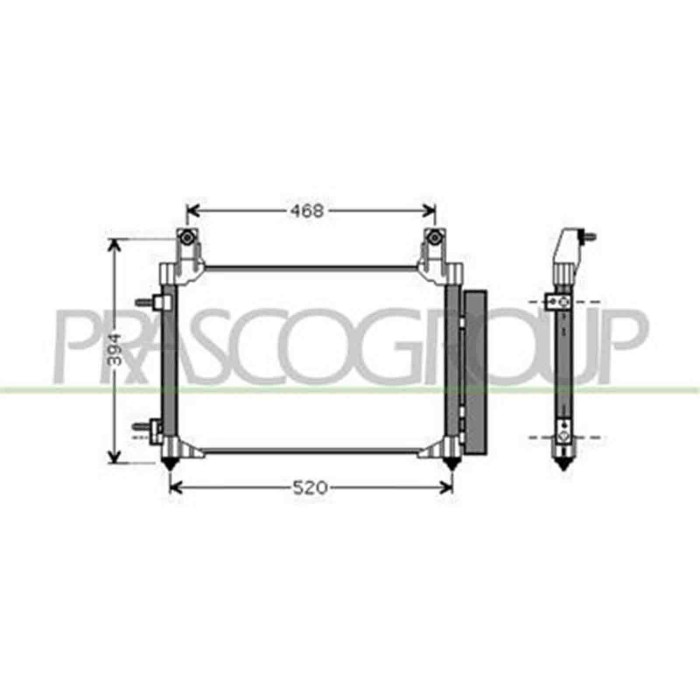 DW324C002_1.JPG Condensatore Per Chevrolet/daewoo Matiz Dal 2005 Al 2007