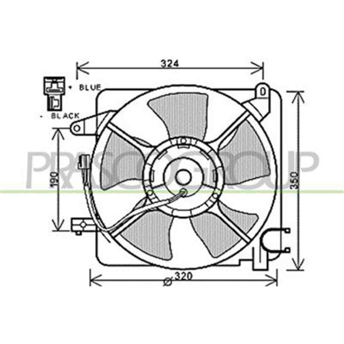 DW324F001_1.JPG Ventola Per Chevrolet/daewoo Matiz Dal 2005 Al 2007