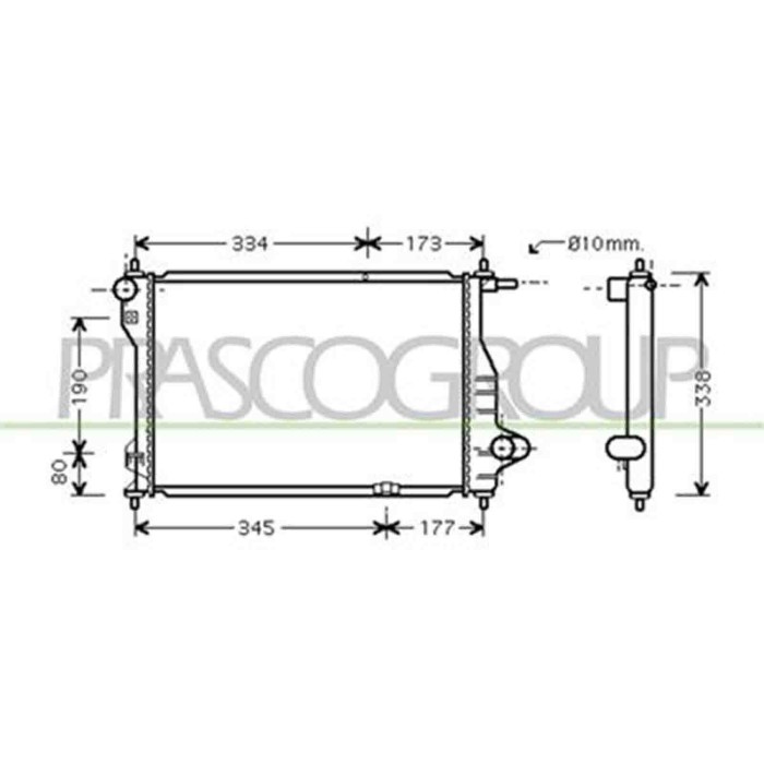 DW324R002_1.JPG Radiatore Per Chevrolet/daewoo Matiz Dal 2005 Al 2007