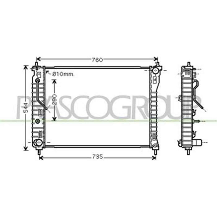 DW720R005_1.JPG Radiatore Per Chevrolet/daewoo Captiva Dal 2006 Al 2010